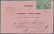 Martinique: 1882, Offical Postcard Form "Martinique - Carte Postale" Black On Rose, Franked With Pai - Other & Unclassified