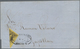 Mexiko: 1861 'Hidalgo' 4r. Black On Yellow Used Diagonally BISECTED On Folded Cover From Colima To Z - Mexico