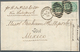 Mexiko: 1875, Incoming Mail With 1 Shilling Green Vertical Pair From London Via Liverpool To Mexico - Mexico