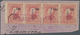 Mexiko: 1880, 100 C Violet Horizontel Stripe Of Four On Piece With Overprint 180 ZAMORA Tied By Viol - Mexico