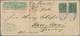 Mexiko - Ganzsachen: 1885 WELLS FARGO Postal Stationery Envelope 35c. On 25c. With Two Stamps 12c. U - Mexico