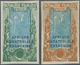 Mittelkongo: 1924/1930, AEF Overprints, Design "Coconut Palms", Two Imperforate Proofs In Colour "gr - Sonstige & Ohne Zuordnung