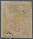 Neukaledonien: 1882, 5 Centimes At 40 Cent. Brick Red/seam, Superb Mint, Hinged, Signed Brun Et. Al. - Covers & Documents