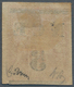 Neukaledonien: 1882, 5 Centimes At 40 Cent. Brick Red/seam, Superb Mint, Hinged, Signed Brun Et. Al. - Briefe U. Dokumente