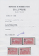 Neukaledonien: 1924, Revaluation Overprints, 25c. On 2fr. Carmine, Four Different Essays Of Overprin - Covers & Documents