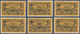 Neukaledonien: 1924, Revaluation Overprints, 25c. On 5fr. Black/yellow, Six Different Essays Of Over - Lettres & Documents