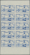 Neukaledonien: 1941, National Defense, 2.50fr.+1fr. Blue, Imperforate Marginal Bock Of Ten, Mint Nev - Brieven En Documenten