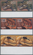 Papua Neuguinea: 2004, Prehistoric Animals Complete Set Of Six In Vertical IMPERFORATE Pairs, The Im - Papoea-Nieuw-Guinea