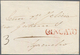 Peru: 1821 (ca.) QINCAYO (Huancayo) Rare Red 1-line Canc. On Folded Envelope Sent To Ayacucho. - Perú