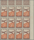 Reunion: 1938, Airmail 6.65fr. Brown/red-orange Without Value, Marginal Block Of Twelve From The Upp - Cartas & Documentos