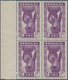 Senegal: 1938, Definitives "Senegalese Woman", Not Issued 1fr. Violet As Marginal Block Of Four, Unu - Other & Unclassified