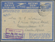 Südafrika - Ganzsachen: 1941/1945, Four ACTIVE SERVICE Lettercards 3d Blue All Commercially Used Wit - Other & Unclassified