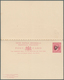 Trinidad Und Tobago: 1891, Stationery Double-card 1 D. Carmine On Cream With Surcharge Overprints "9 - Trinidad & Tobago (1962-...)