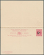 Trinidad Und Tobago: 1891, Stationery Double-card 1 D. Carmine On Cream With Surcharge Overprints "9 - Trinidad En Tobago (1962-...)