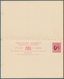 Trinidad Und Tobago: 1891, Stationery Double-card 1 D. Carmine On Cream With Surcharge Overprints "9 - Trinidad & Tobago (1962-...)