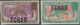 Tschad: 1922, "TCHAD" Overprints, Design "Panther", Two Imperforate Proofs In Colours "brown/violet" - Tsjaad (1960-...)