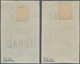 Tschad: 1922, "TCHAD" Overprints, Design "Coconut Palms", Two Imperforate Proofs In Colours "brown/l - Tsjaad (1960-...)