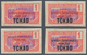 Tschad: 1924, AEF Overprints, 1c. Rose/violet "Panther", Four Different Essays Of Overprint In Red ( - Chad (1960-...)