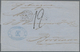 Uruguay: 1872, "MONTEVIDEO PAQ. FR. J No 2" Octagon Ship-post Cancel And Tax "12" On Folded Letter W - Uruguay
