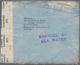 Uruguay: 1946, Airmail Crash Letter Sent From "MONTEVIDEO JUN 12 1946" With Drop-of Stamp An Blue 2- - Uruguay