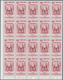 Venezuela: 1952, Coat Of Arms 'LARA‘ Airmail Stamps Complete Set Of Nine In Blocks Of 20 From Lower - Venezuela