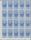 Venezuela: 1952, Coat Of Arms 'LARA‘ Airmail Stamps Complete Set Of Nine In Blocks Of 20 From Lower - Venezuela