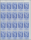 Venezuela: 1952, Coat Of Arms 'MIRANDA‘ Normal Stamps Complete Set Of Seven In Blocks Of 20 From Upp - Venezuela