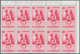 Delcampe - Venezuela: 1953, Coat Of Arms 'FALCON‘ Normal Stamps Complete Set Of Seven In Blocks Of Ten From Rig - Venezuela