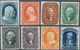 Vereinigte Staaten Von Amerika: Reprints Of 1857 Issues, Plate Proofs On Card (Scott 40P4-47P4), Ful - Other & Unclassified