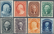 Vereinigte Staaten Von Amerika: Reprints Of 1857 Issues, Plate Proofs On Card (Scott 40P4-47P4), Ful - Andere & Zonder Classificatie