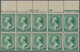 Vereinigte Staaten Von Amerika: 2c Green 1887 Issue (Scott 213), Top Block Of Ten With Plate No. 599 - Andere & Zonder Classificatie