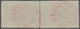 Vereinigte Staaten Von Amerika: 1893, 15 Cent Columbus, Horizontal Pair With Red NEW YORK Oval Cance - Other & Unclassified