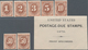 Vereinigte Staaten Von Amerika - Portomarken: 1c-50c Postage Dues 1879, Plate Proofs On Card (Scott - Strafport