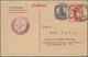Zeppelinpost Deutschland: 1919, LZ 120/BODENSEE, DELAG-Frankfurt 13.-15.10. Fahrtauskunftkarte Mit P - Airmail & Zeppelin