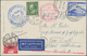 Zeppelinpost Deutschland: 1929, Attempted America Trip/Round The World Trip, Zeppelin Ppc Franked Wi - Airmail & Zeppelin