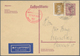 Zeppelinpost Deutschland: 1929, Upfranked German Luftpost Ganzsache / Airmail Postal Stationery Card - Luchtpost & Zeppelin