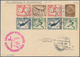 Zeppelinpost Deutschland: 1936. Upfranked Ganzsachen / Postal Stationery Flown On The Hindenburg Zep - Airmail & Zeppelin