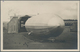 Zeppelinpost Europa: 1929. Zeppelin Coming Out Of Hangar Real Photo Postcard RPPC Flown On The Graf - Europe (Other)