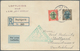 Zeppelinpost Europa: 1931, Iceland Return Flight, 2 Kr Brown/green And 30 A Red/green (MiNr.147 + 14 - Europe (Other)