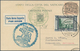 Zeppelinpost Europa: 1933. Vatican City-Italy Mixed Frank Postcard Flown On The Graf Zeppelin LZ127 - Andere-Europa