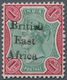 Britisch-Ostafrika Und Uganda: 1895-96 QV 1r. Green & Aniline Carmine, Showing Ovpt. Variety "Br1tis - Protectoraten Van Oost-Afrika En Van Oeganda