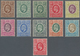 Britisch-Ostafrika Und Uganda: 1904-10 KEVII. Complete Sets On Paper Watermarked Mult Crown CA, From - Protectoraten Van Oost-Afrika En Van Oeganda