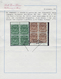 Britische Südafrika-Gesellschaft: 1892, £5 Sage-green And £10 Brown, Two Marginal Blocks Of Four, Un - Zonder Classificatie