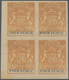 Britische Südafrika-Gesellschaft: 1895 4d. Yellow-brown & Black, IMPERFORATED BLOCK OF FOUR, Mounted - Zonder Classificatie