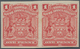 Britische Südafrika-Gesellschaft: 1898-1908 1d. Red Horizontal Pair, Variety IMPERFORATED, Mounted M - Zonder Classificatie