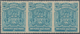 Britische Südafrika-Gesellschaft: 1898-1908 2½d. Blue Horizontal Strip Of Three, Variety IMPERFORATE - Zonder Classificatie