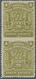 Britische Südafrika-Gesellschaft: 1898-1908 4d. Olive Vertical Pair, Variety IMPERFORATED BETWEEN, M - Zonder Classificatie