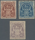 Britische Südafrika-Gesellschaft: 1898-1908 'Coat Of Arms' £2 Brown, £5 Blue And £10 Lilac, All Moun - Ohne Zuordnung