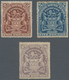 Britische Südafrika-Gesellschaft: 1898-1908 'Coat Of Arms' £2 Brown, £5 Blue And £10 Lilac, All Moun - Unclassified