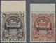 Britische Südafrika-Gesellschaft: 1909-12 'Coat Of Arms' £2 Rosy Brown On Bluish Paper Plus £1 Purpl - Sin Clasificación